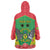 Personalised Sao Tome and Principe Wearable Blanket Hoodie Coat Of Arms With Porcelana Rose - Wonder Print Shop