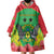 Personalised Sao Tome and Principe Wearable Blanket Hoodie Coat Of Arms With Porcelana Rose - Wonder Print Shop