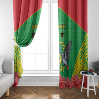 Personalised Sao Tome and Principe Window Curtain Coat Of Arms With Porcelana Rose - Wonder Print Shop