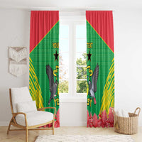 Personalised Sao Tome and Principe Window Curtain Coat Of Arms With Porcelana Rose - Wonder Print Shop