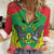 Personalised Sao Tome and Principe Women Casual Shirt Coat Of Arms With Porcelana Rose - Wonder Print Shop