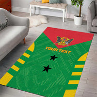 Custom Sao Tome and Principe Football Area Rug Go Champions - Green Ver - Wonder Print Shop