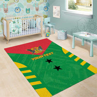 Custom Sao Tome and Principe Football Area Rug Go Champions - Green Ver - Wonder Print Shop