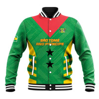 Custom Sao Tome and Principe Football Baseball Jacket Go Champions - Green Ver - Wonder Print Shop