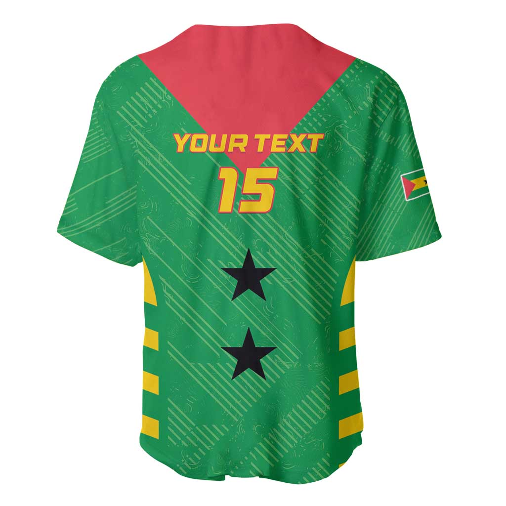 Custom Sao Tome and Principe Football Baseball Jersey Go Champions - Green Ver - Wonder Print Shop