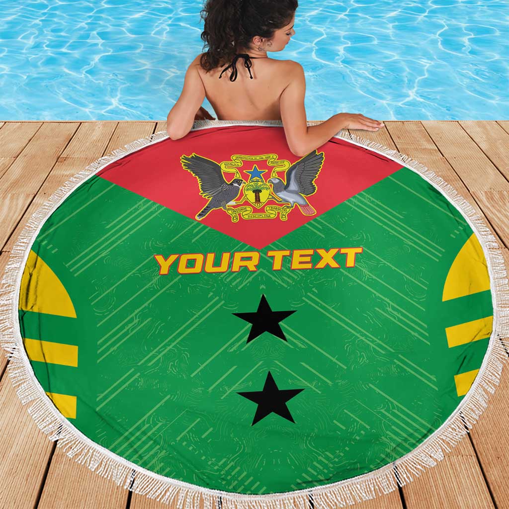 Custom Sao Tome and Principe Football Beach Blanket Go Champions - Green Ver - Wonder Print Shop