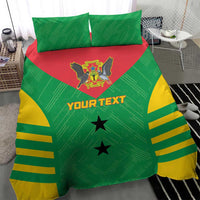 Custom Sao Tome and Principe Football Bedding Set Go Champions - Green Ver - Wonder Print Shop