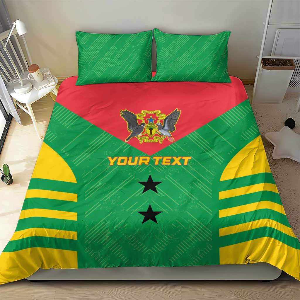 Custom Sao Tome and Principe Football Bedding Set Go Champions - Green Ver - Wonder Print Shop