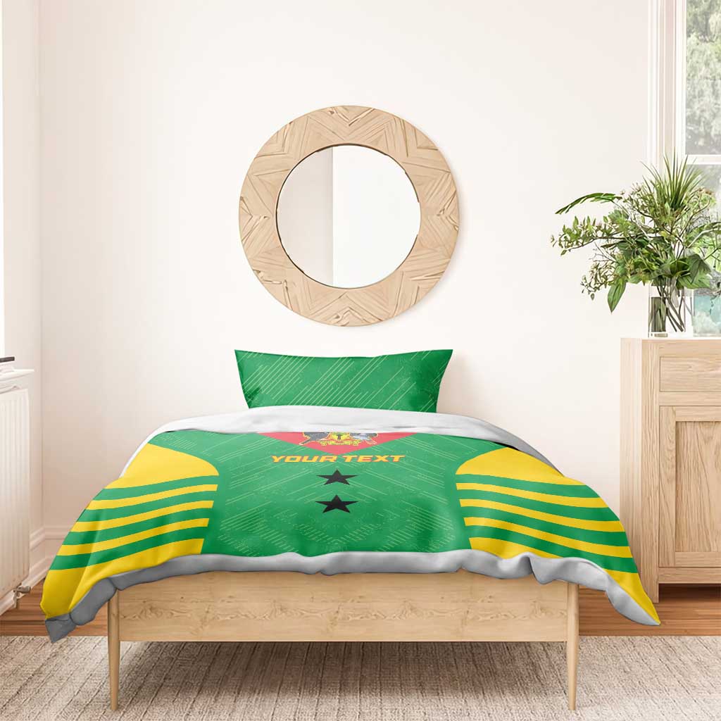 Custom Sao Tome and Principe Football Bedding Set Go Champions - Green Ver - Wonder Print Shop