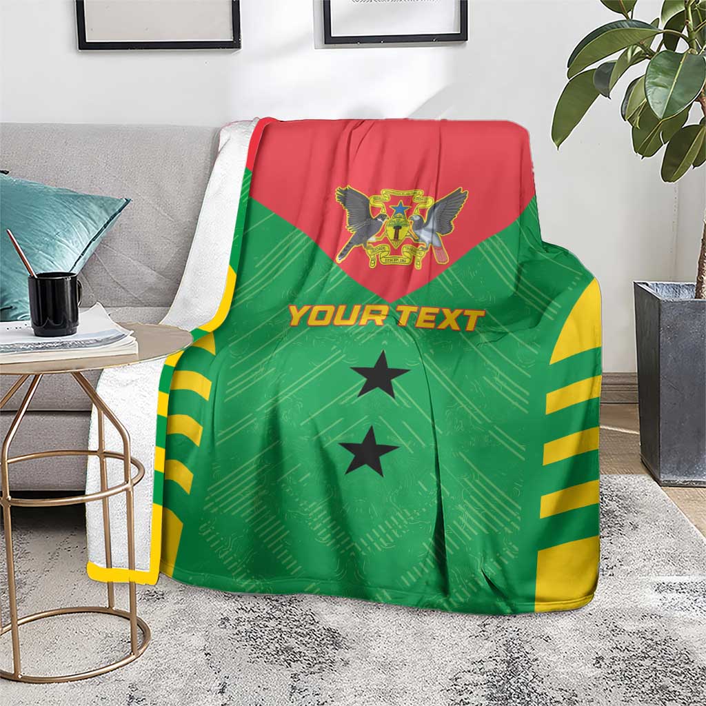 Custom Sao Tome and Principe Football Blanket Go Champions - Green Ver