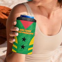 Custom Sao Tome and Principe Football 4 in 1 Can Cooler Tumbler Go Champions - Green Color
