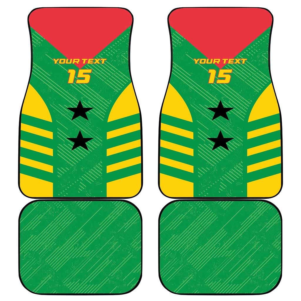 Custom Sao Tome and Principe Football Car Mats Go Champions - Green Ver - Wonder Print Shop