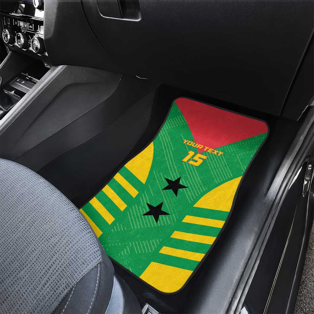 Custom Sao Tome and Principe Football Car Mats Go Champions - Green Ver - Wonder Print Shop