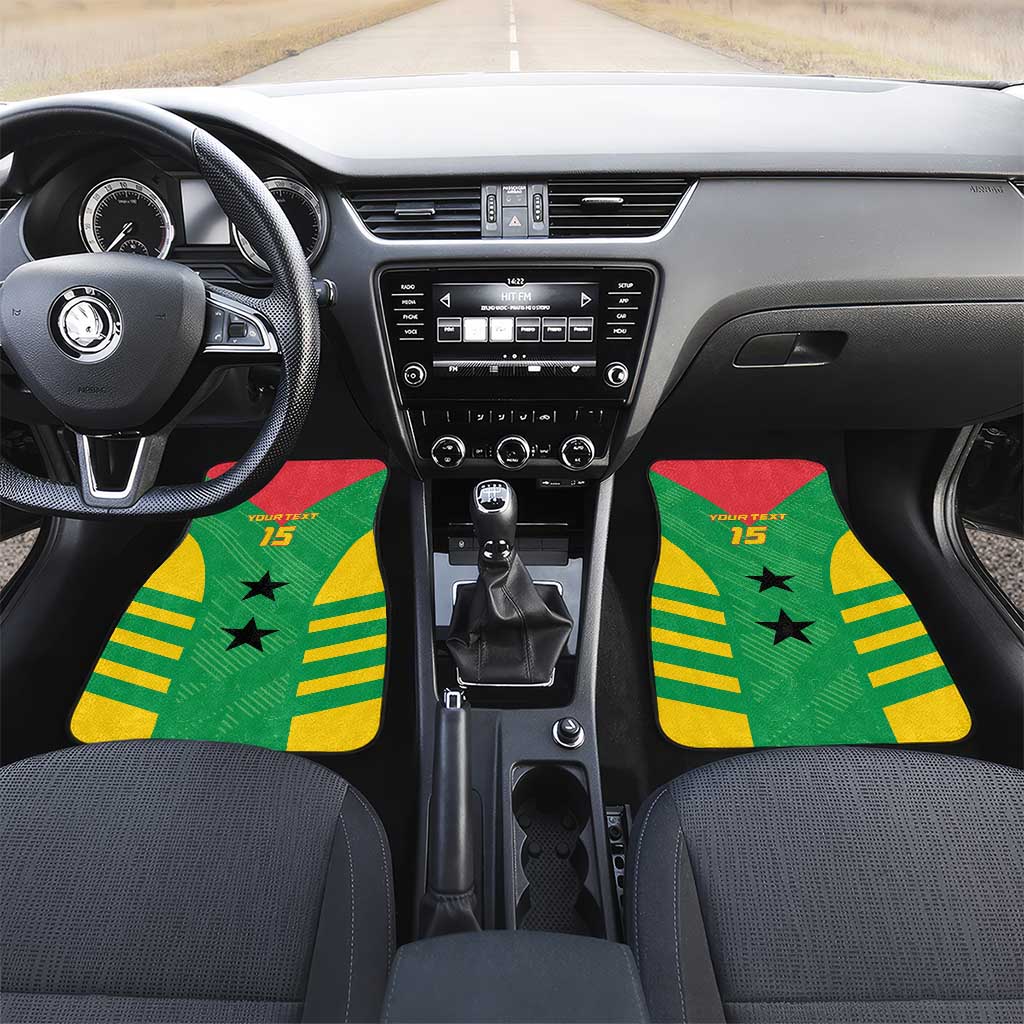 Custom Sao Tome and Principe Football Car Mats Go Champions - Green Ver - Wonder Print Shop