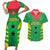 Custom Sao Tome and Principe Football Couples Matching Short Sleeve Bodycon Dress and Hawaiian Shirt Go Champions - Green Ver