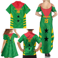 Custom Sao Tome and Principe Football Family Matching Summer Maxi Dress and Hawaiian Shirt Go Champions - Green Ver - Wonder Print Shop