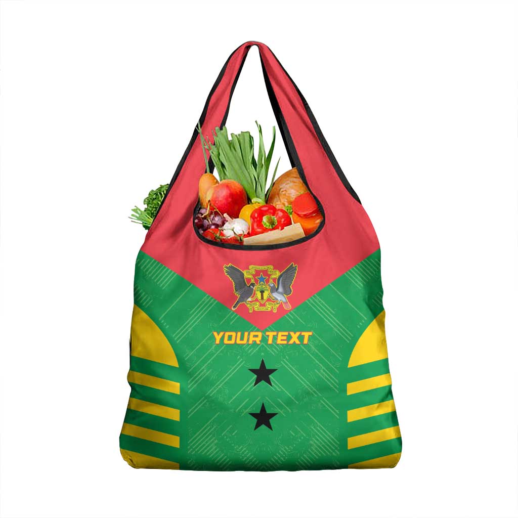 Custom Sao Tome and Principe Football Grocery Bag Go Champions - Green Ver