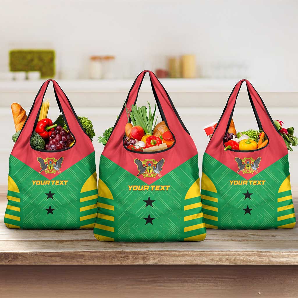 Custom Sao Tome and Principe Football Grocery Bag Go Champions - Green Ver