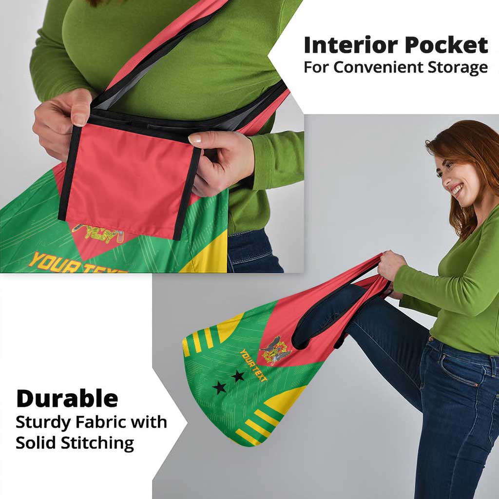 Custom Sao Tome and Principe Football Grocery Bag Go Champions - Green Ver