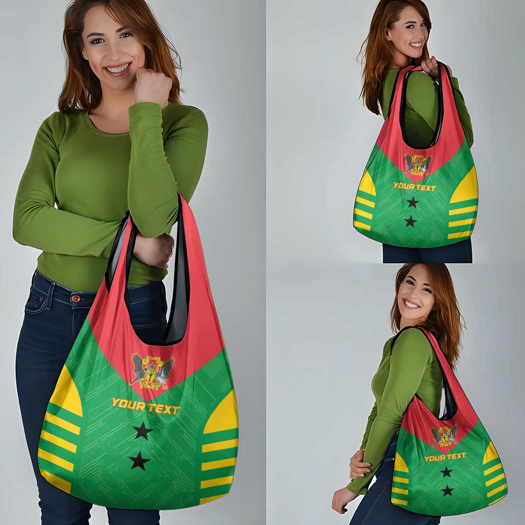 Custom Sao Tome and Principe Football Grocery Bag Go Champions - Green Ver