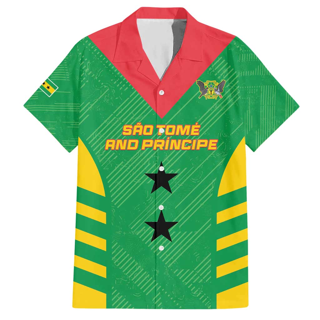 Custom Sao Tome and Principe Football Hawaiian Shirt Go Champions - Green Ver - Wonder Print Shop