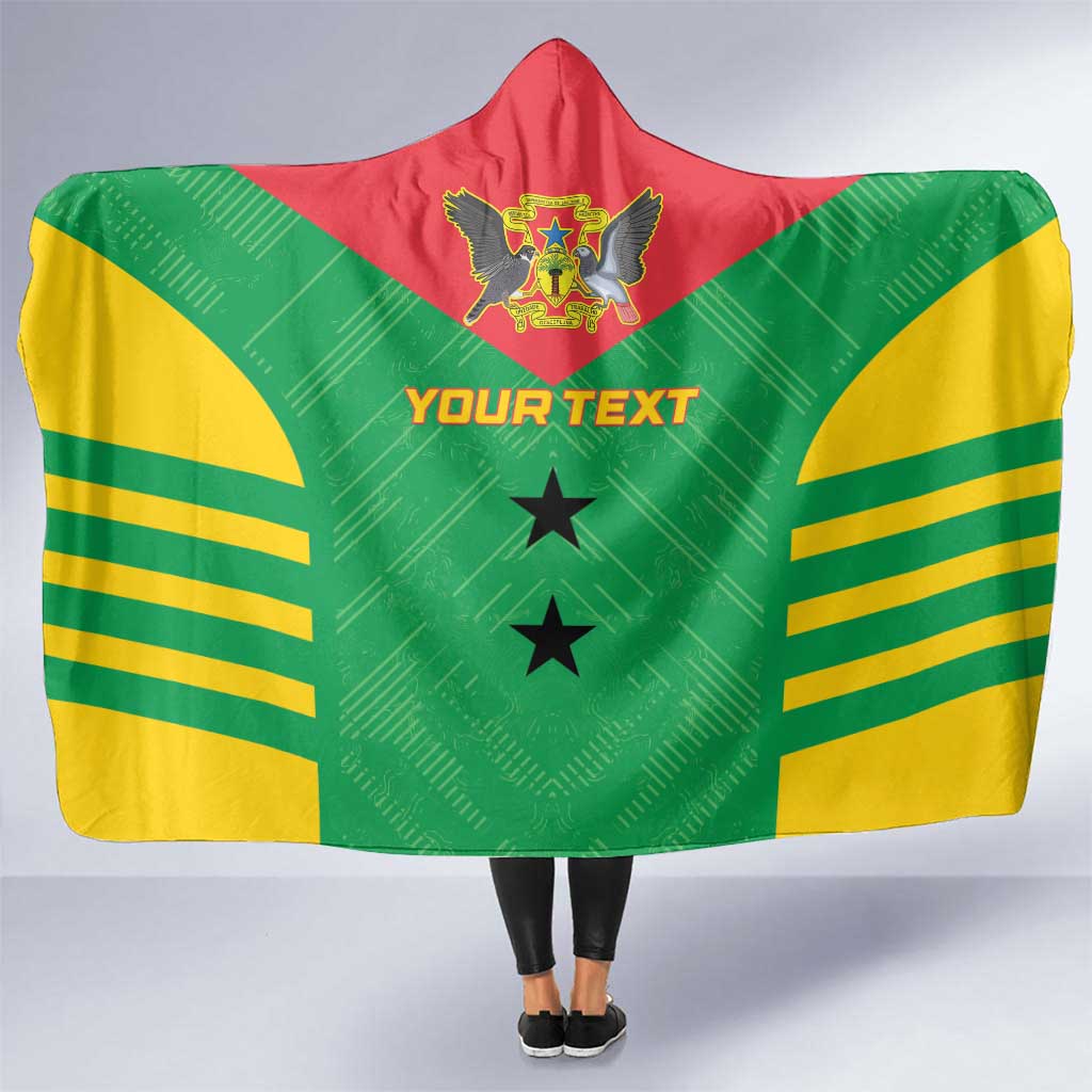Custom Sao Tome and Principe Football Hooded Blanket Go Champions - Green Ver - Wonder Print Shop