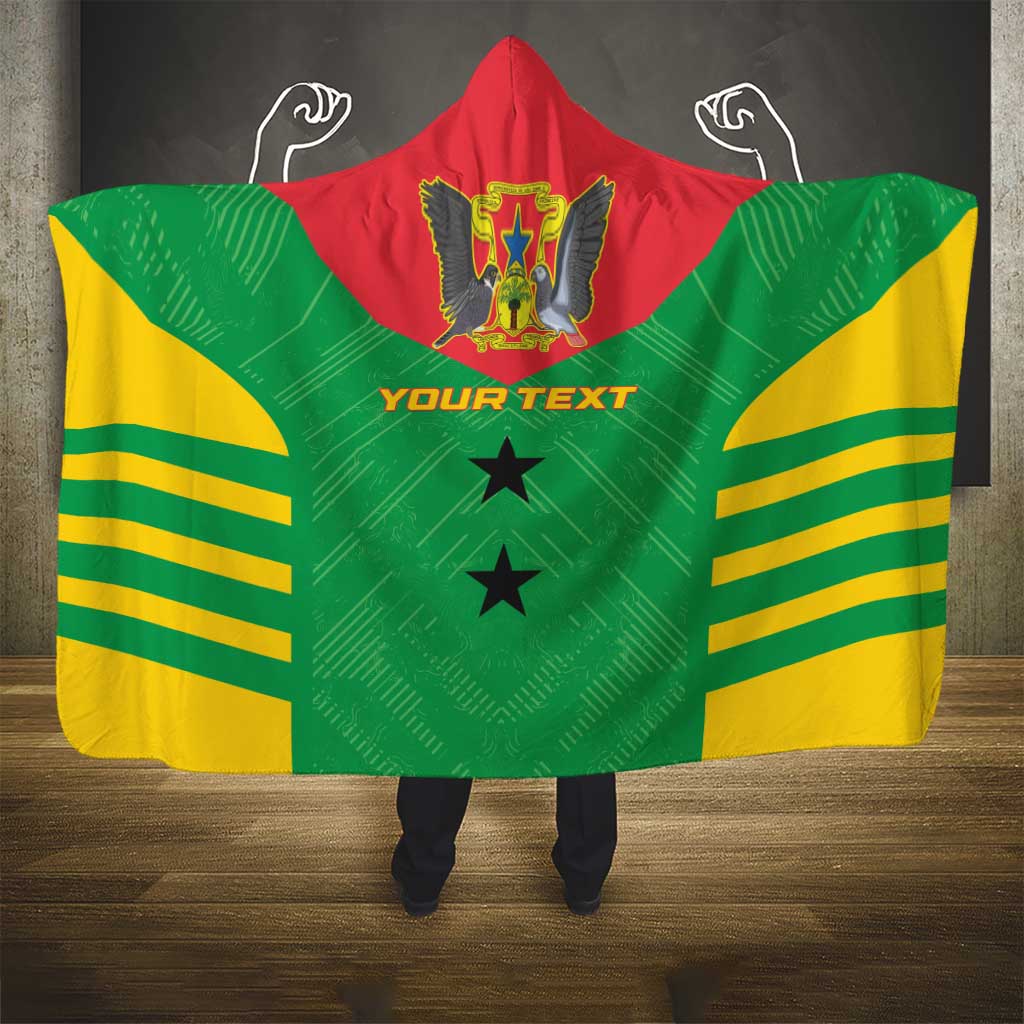 Custom Sao Tome and Principe Football Hooded Blanket Go Champions - Green Ver - Wonder Print Shop