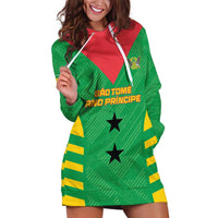Custom Sao Tome and Principe Football Hoodie Dress Go Champions - Green Ver - Wonder Print Shop