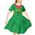 Custom Sao Tome and Principe Football Kid Short Sleeve Dress Go Champions - Green Ver - Wonder Print Shop