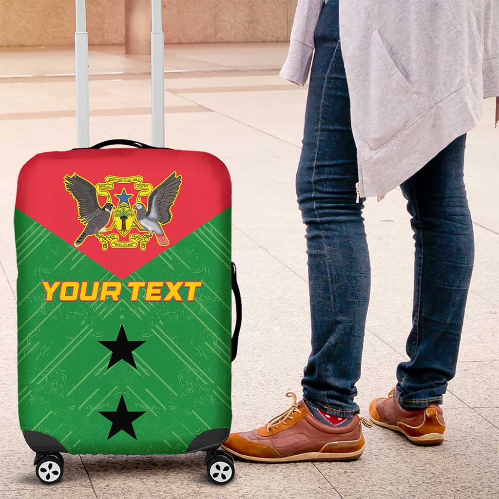 Custom Sao Tome and Principe Football Luggage Cover Go Champions - Green Ver - Wonder Print Shop
