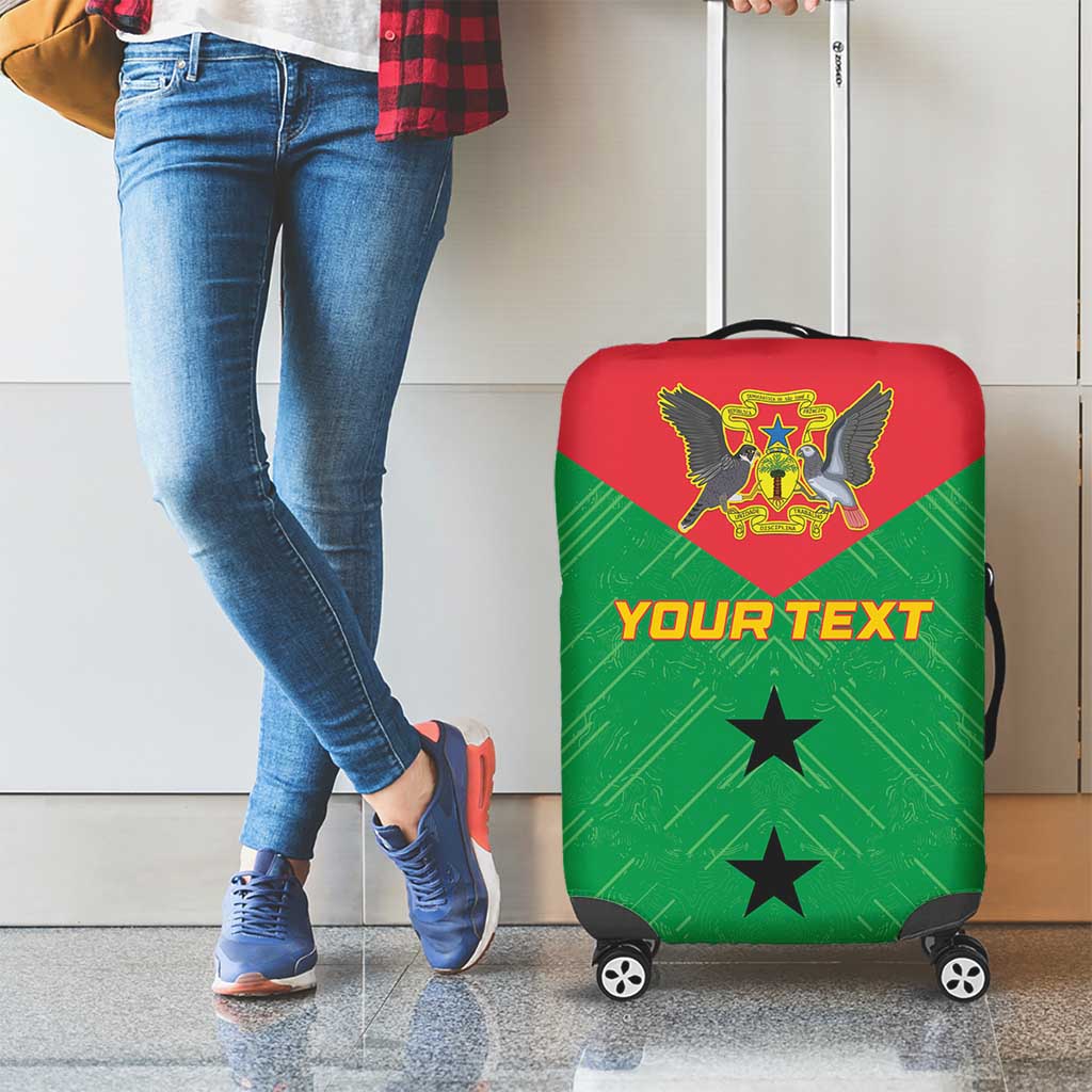 Custom Sao Tome and Principe Football Luggage Cover Go Champions - Green Ver - Wonder Print Shop