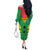 Custom Sao Tome and Principe Football Off The Shoulder Long Sleeve Dress Go Champions - Green Ver - Wonder Print Shop
