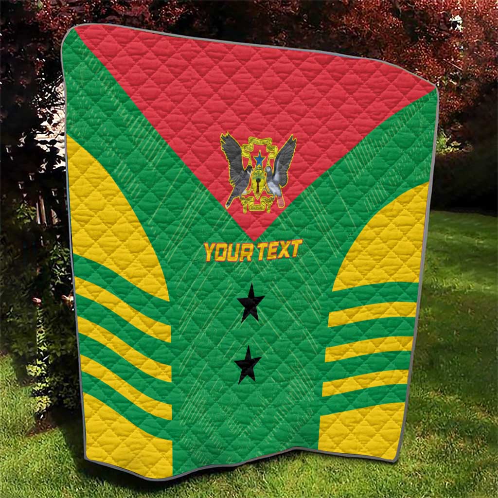 Custom Sao Tome and Principe Football Quilt Go Champions - Green Ver - Wonder Print Shop