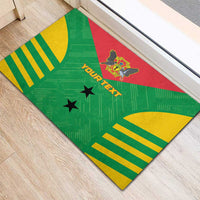 Custom Sao Tome and Principe Football Rubber Doormat Go Champions - Green Ver - Wonder Print Shop