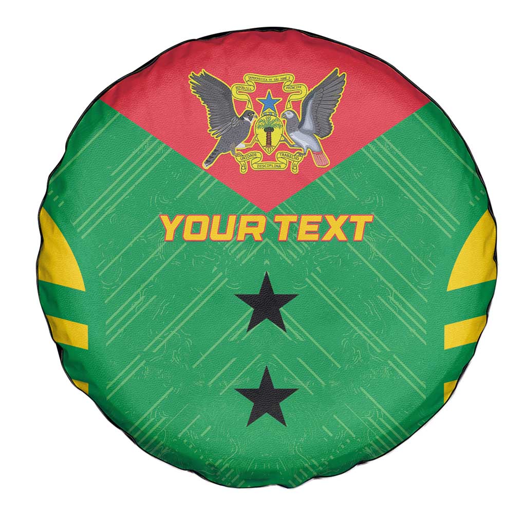 Custom Sao Tome and Principe Football Spare Tire Cover Go Champions - Green Ver - Wonder Print Shop