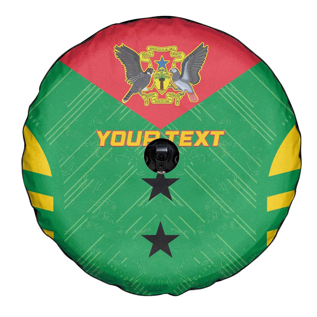 Custom Sao Tome and Principe Football Spare Tire Cover Go Champions - Green Ver - Wonder Print Shop