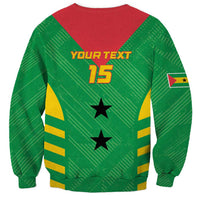 Custom Sao Tome and Principe Football Sweatshirt Go Champions - Green Ver - Wonder Print Shop