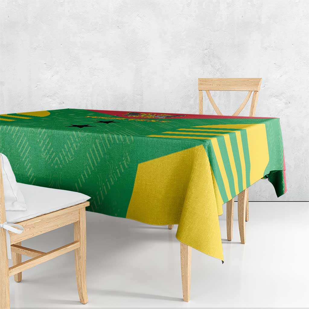 Custom Sao Tome and Principe Football Tablecloth Go Champions - Green Ver - Wonder Print Shop