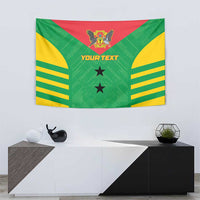 Custom Sao Tome and Principe Football Tapestry Go Champions - Green Ver - Wonder Print Shop