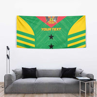 Custom Sao Tome and Principe Football Tapestry Go Champions - Green Ver - Wonder Print Shop