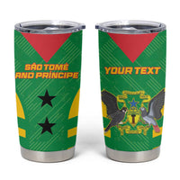 Custom Sao Tome and Principe Football Tumbler Cup Go Champions - Green Color - Wonder Print Shop
