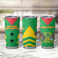 Custom Sao Tome and Principe Football Tumbler Cup Go Champions - Green Color - Wonder Print Shop