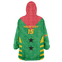 Custom Sao Tome and Principe Football Wearable Blanket Hoodie Go Champions - Green Ver - Wonder Print Shop