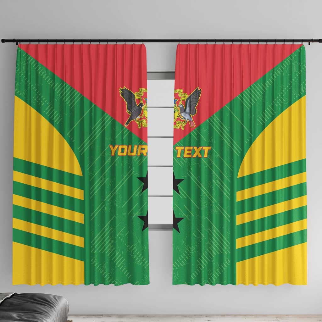 Custom Sao Tome and Principe Football Window Curtain Go Champions - Green Ver - Wonder Print Shop