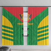 Custom Sao Tome and Principe Football Window Curtain Go Champions - Green Ver - Wonder Print Shop