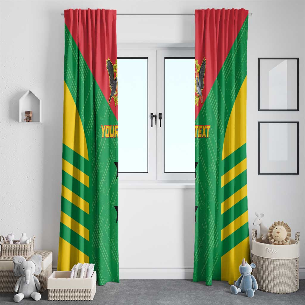Custom Sao Tome and Principe Football Window Curtain Go Champions - Green Ver - Wonder Print Shop