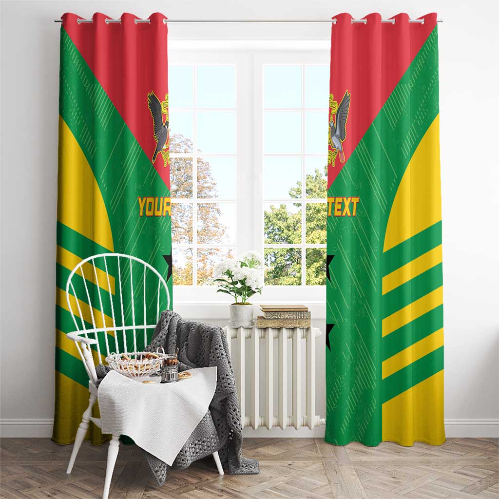 Custom Sao Tome and Principe Football Window Curtain Go Champions - Green Ver - Wonder Print Shop