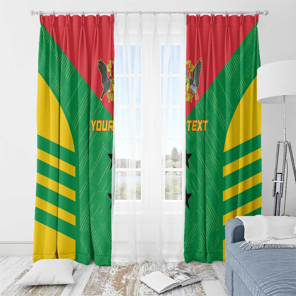 Custom Sao Tome and Principe Football Window Curtain Go Champions - Green Ver - Wonder Print Shop
