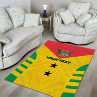 Custom Sao Tome and Principe Football Area Rug Go Champions - Yellow Ver - Wonder Print Shop