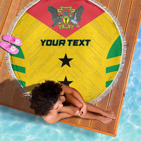 Custom Sao Tome and Principe Football Beach Blanket Go Champions - Yellow Ver - Wonder Print Shop